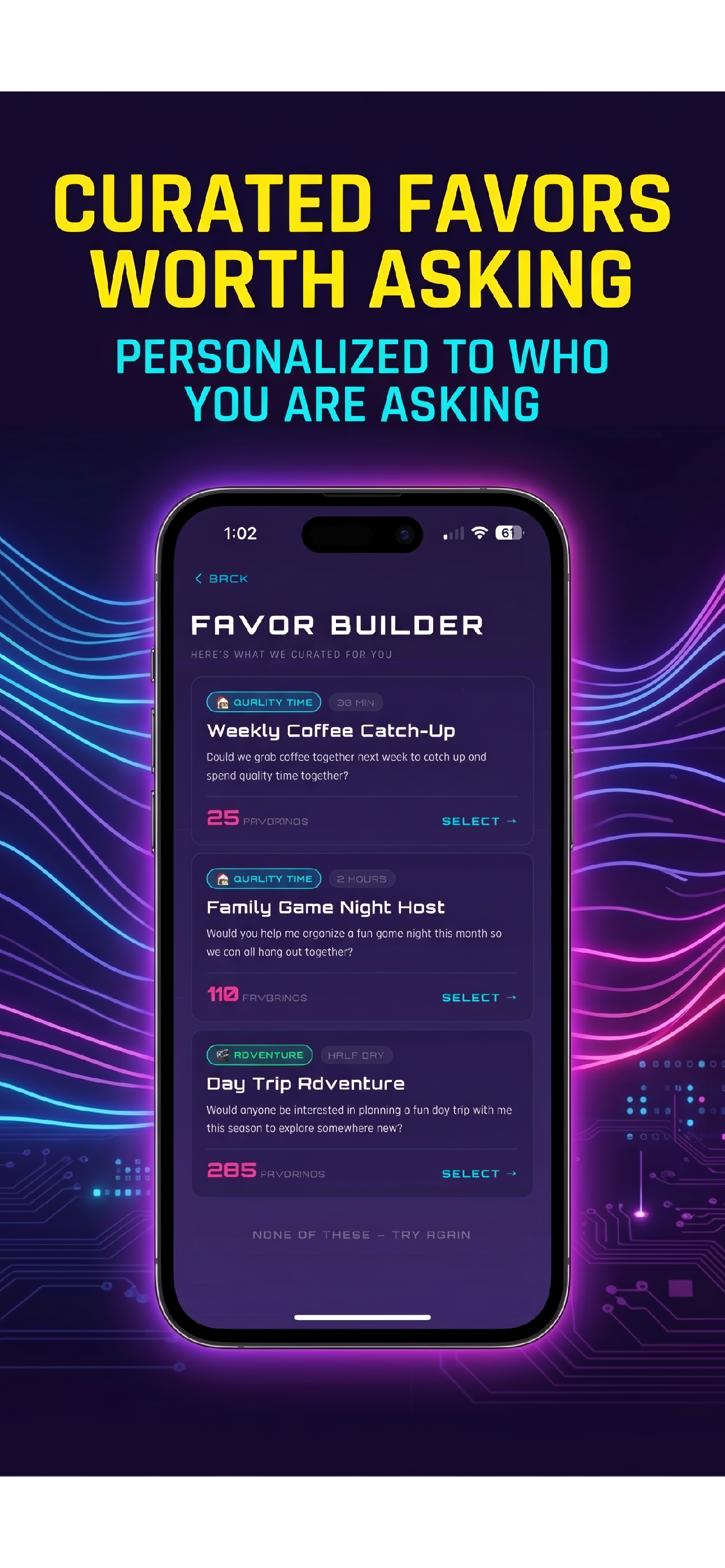 Favor builder