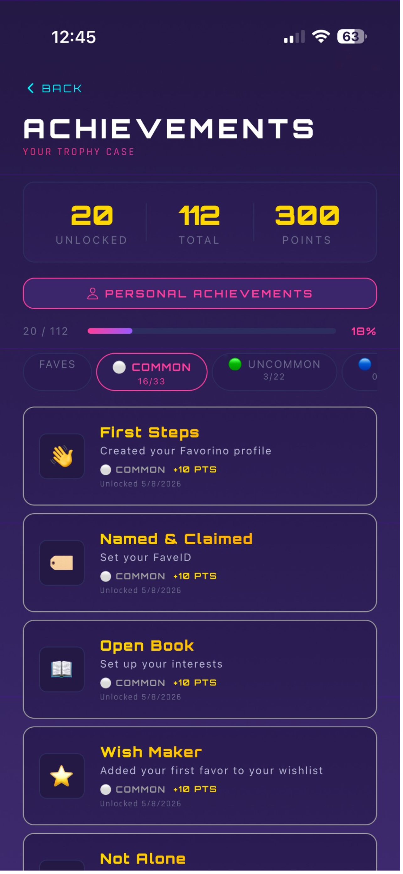 Achievements